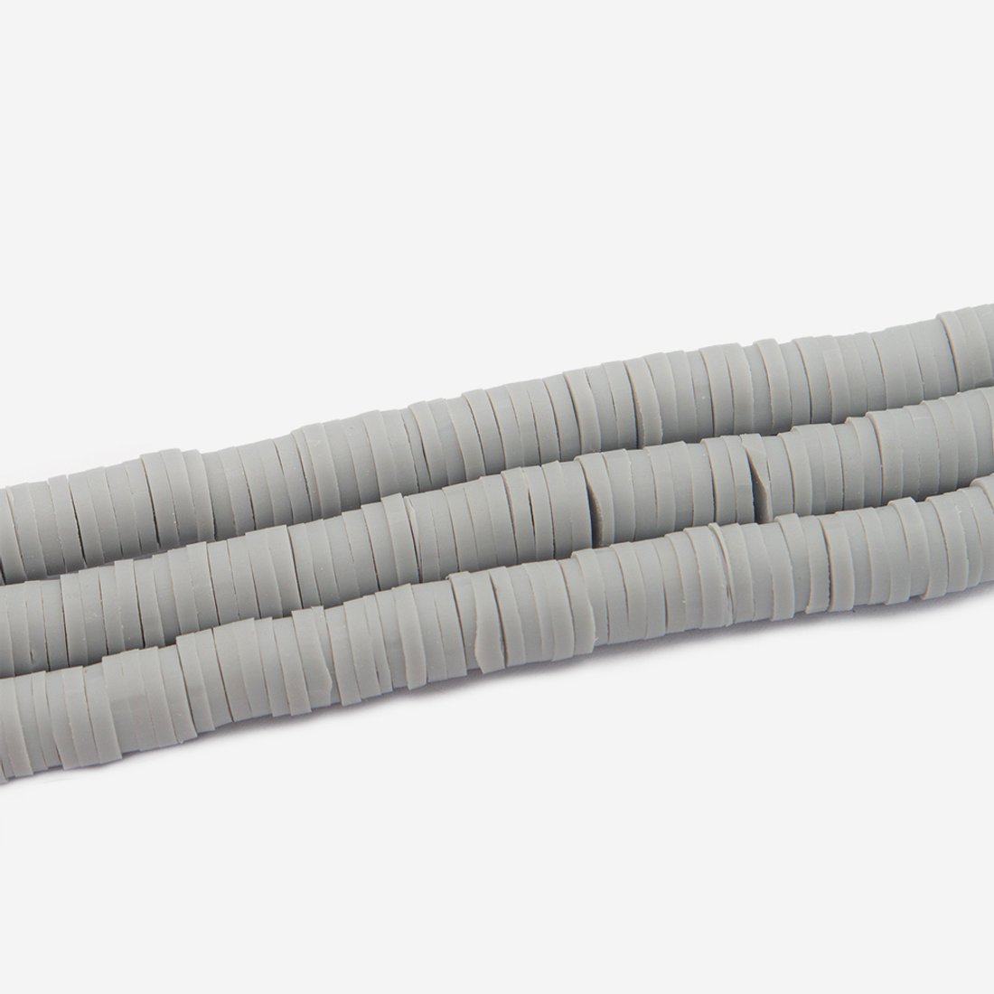 Бусины хеши, каучук, оттенок "Пепельный"