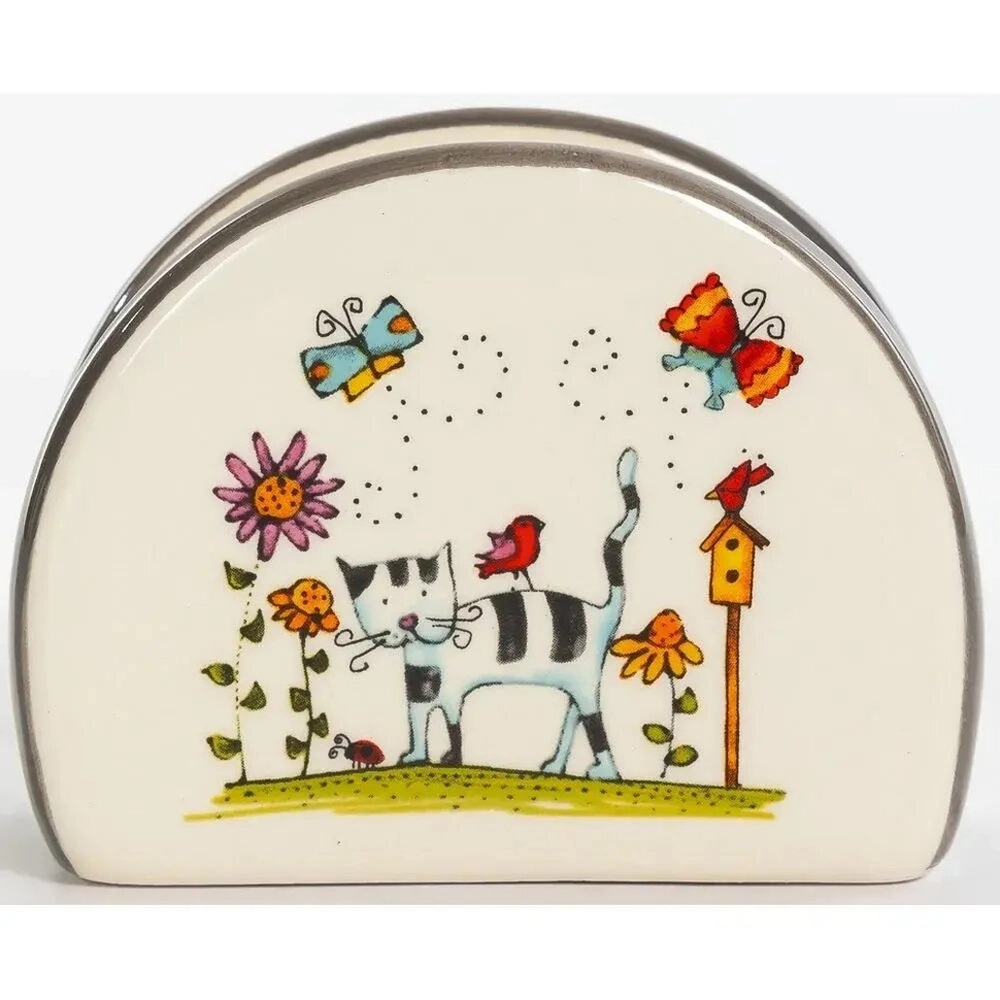 Салфетница 100мм Полосатый Кот