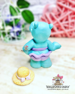 Силиконовая форма Бегемотик дамочка