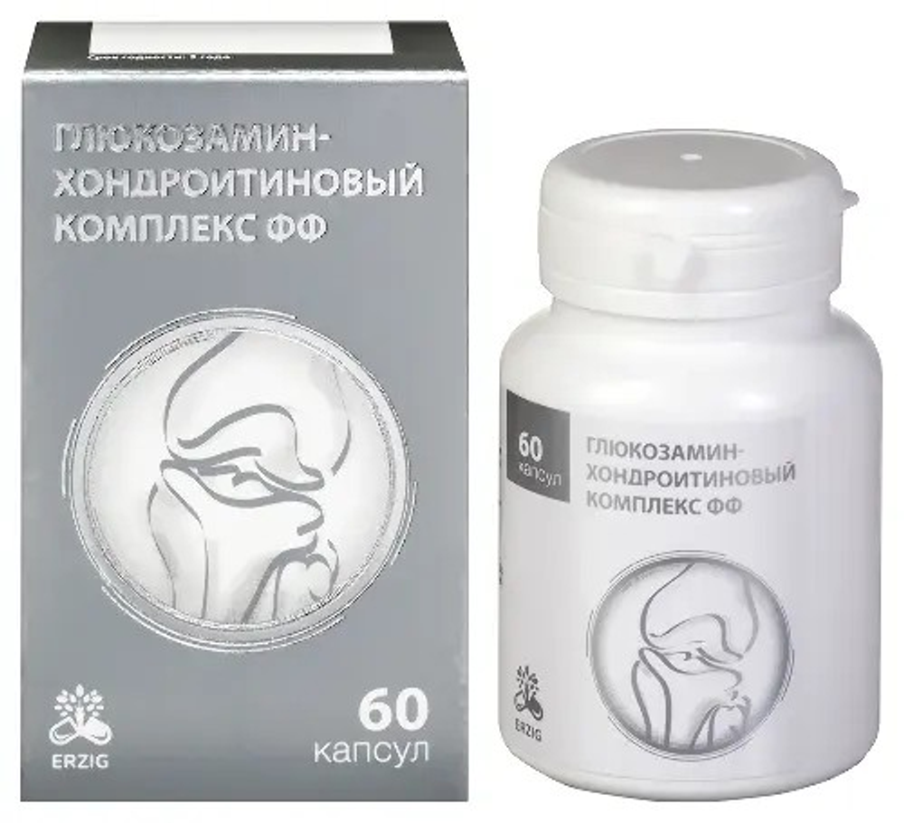 Глюкозамин-Хондроитиновый комплекс ФФ, 60 капсул по 400 мг