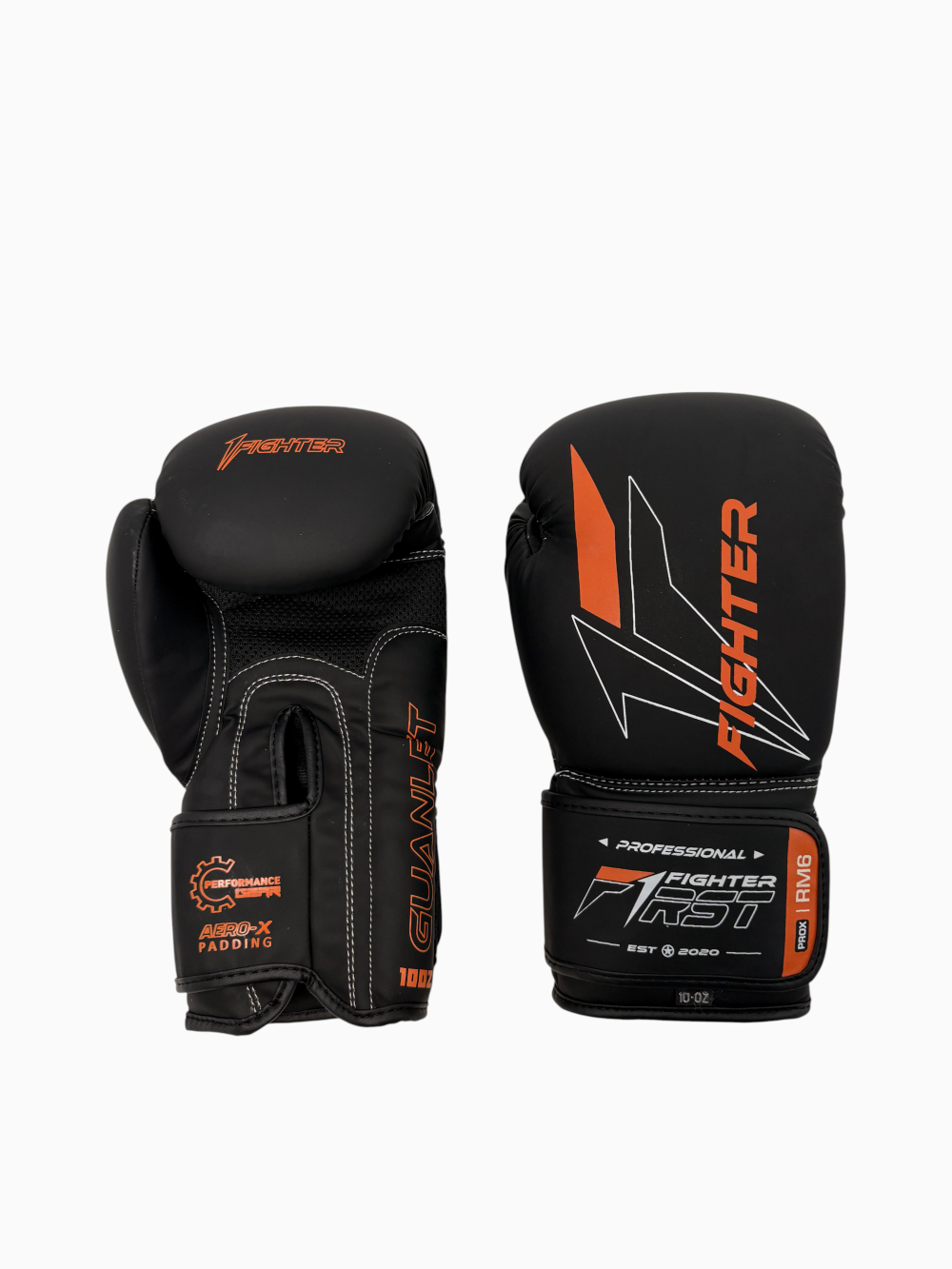 Перчатки боксерские Fighter черно-коричневые