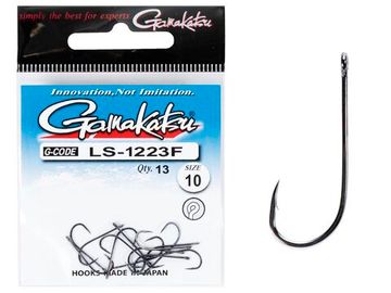 Крючки Gamakatsu LS-1223F NEW LABEL EYED HOOKS BLACK разм. 10 13шт.