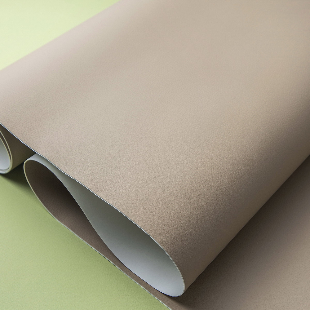 Bergamo Beige (0,85 мм), цв. Бежевый, экокожа самоклеящаяся, лист 50х140