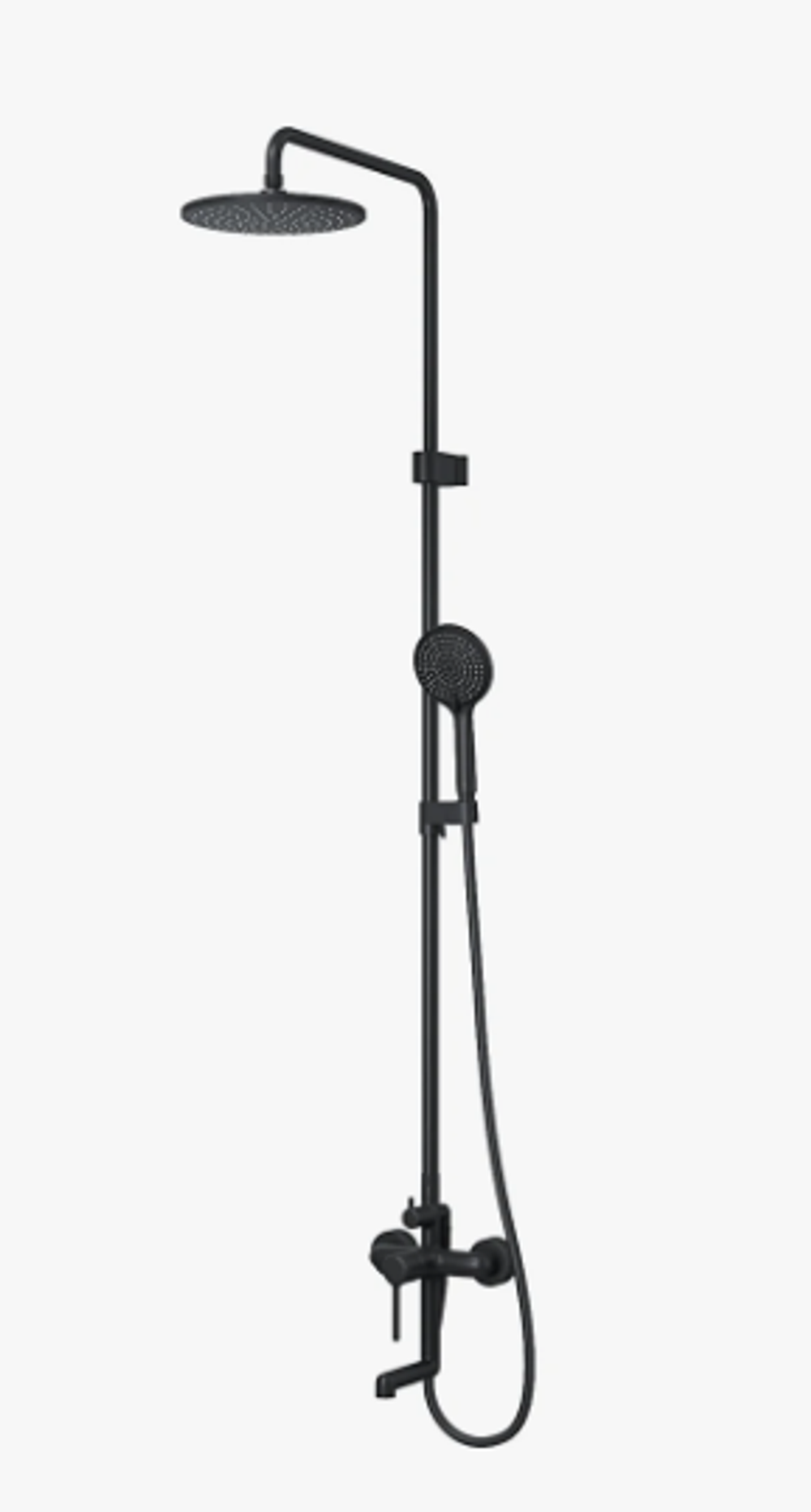 IDDIS Aiger Душевая система AIGBL3Fi06 с тропич.душем, матовый черный