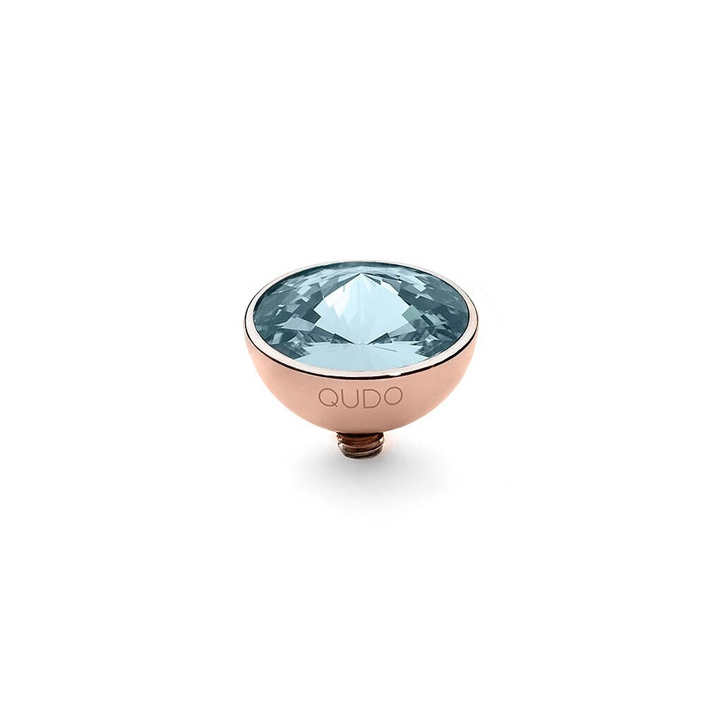 Шарм Qudo Bottone Aquamarine 627898 BL/RG цвет голубой, серебряный