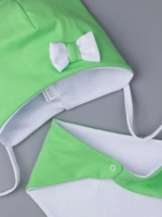 Шапка для девочки с ушками осенняя и снуд