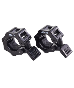 Замки с фиксатором для грифа BB-109, d=26 мм, пластиковые, черный, 2 шт.