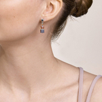 Серьги Coeur de Lion Blue-Turquoise-Peach 5022/21-0751 цвет серый, розовый