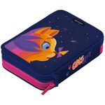 Пенал 2 отделения, 200*140*45 Berlingo "Surprised cat 2", полиэстер