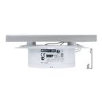 Вытяжной тонкий вентилятор для ванн ММ-Р 08 квадрат прямой 90 м³/час с обратным клапаном под плитку