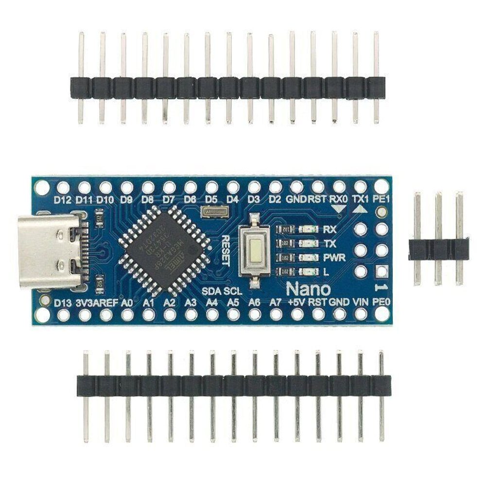 Комплект контроллера Arduino NANO с сервоприводом SG90 и фоторезистором