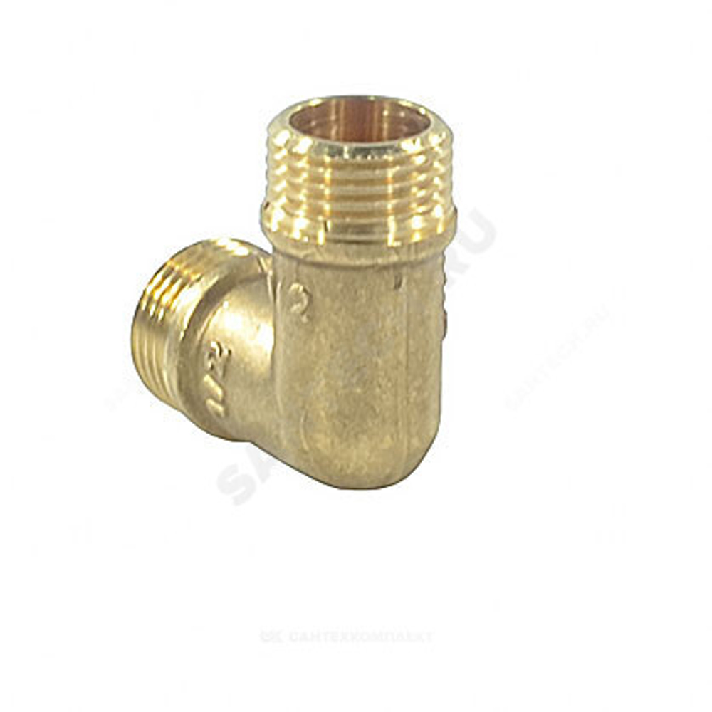 Угольник латунь Ду 15 (1/2") НР/НР VALFEX VF.093.L.012
