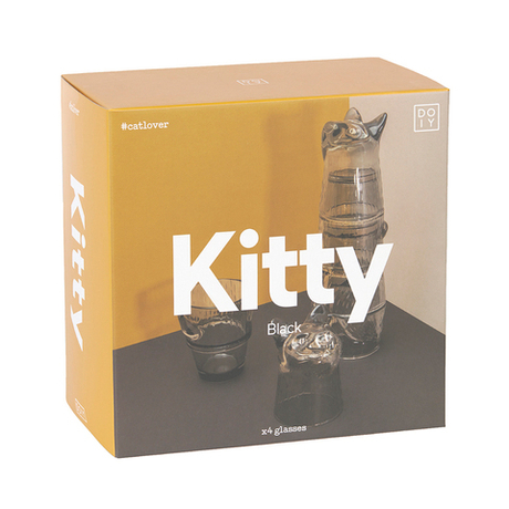 Набор стаканов 4шт Doiy Kitty черный