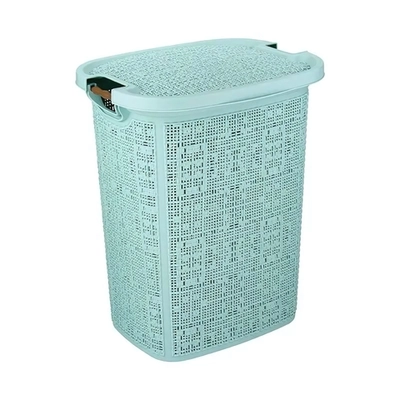 Корзина для белья БЯЗЬ 30л Морская волна