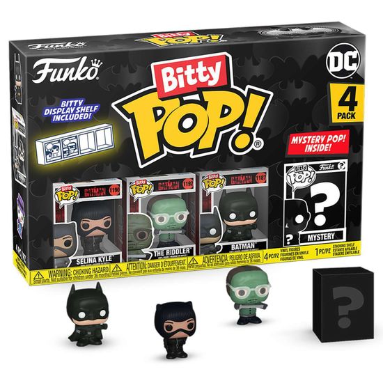 Фигурка Funko Bitty POP! Batman 85th Selina Kyle+Riddler+Batman+Mystery (1 of 4) 4PK 81128 (00055302/030924/0133539/38, Китай)