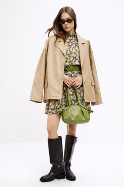 Жакет из экокожи свободного силуэта