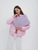 Легкая сумка для ноутбука 14" и 15,6" с карманом и ремнем на плечо (Стеганый фиолетовый)