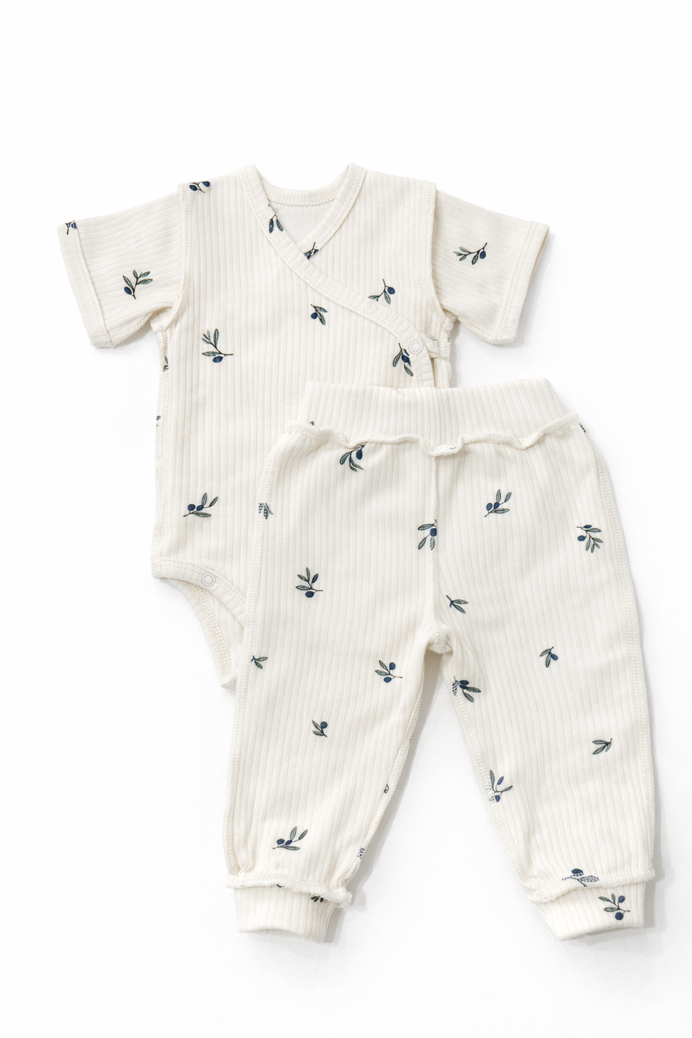 Боди кр.рукав и штанишки в рубчик, Оливки