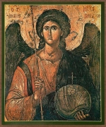 Икона "Архангел Михаил" (стар. образ) 15х18 на МДФ-6