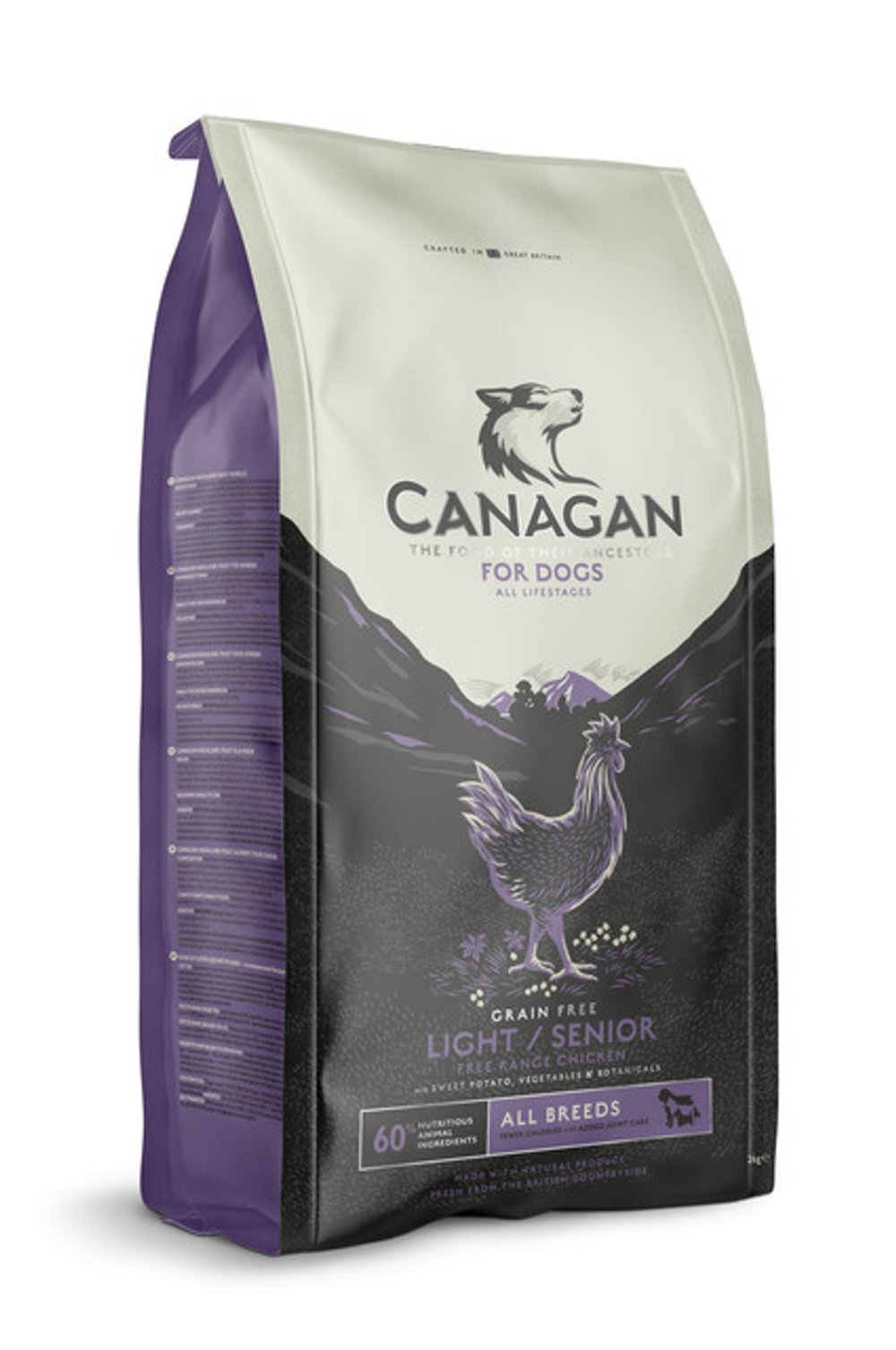 CANAGAN GF Light/Senior корм 2кг д/собак пожилых и избыт.весом, Цыпленок