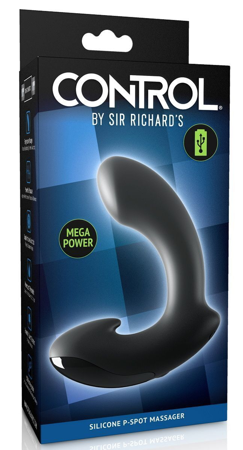 Черный вибромассажер простаты Ultimate Silicone P-Spot Massager (Цвет: черный)