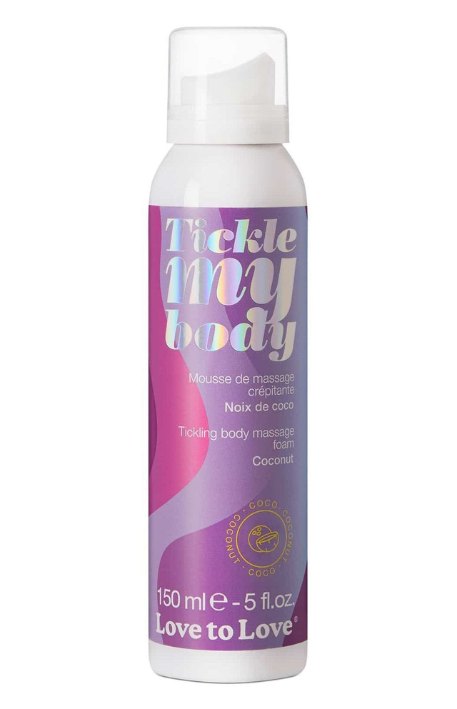 Массажная хрустящая пенка Tickle My Body Coconut с ароматом кокоса - 150 мл.