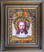 Принт-И21б Ткань с нанесенной авторской схемой Спас нерукотворный