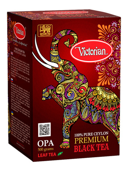 Чай чёрный листовой Victorian OPA Premium 500 г, чёрный чай, высшего сорта, ароматный цейлонский чай