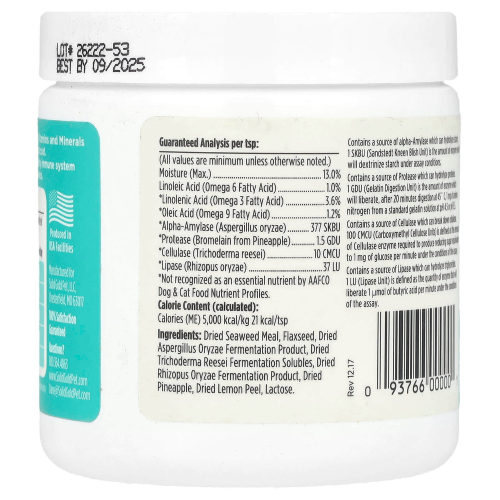 Solid Gold, Порошок SeaMeal ™, для собак и кошек, 142 г (5 унций)