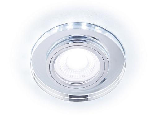 Встраиваемый точечный светильник со светодиодной лентой S214 CL хром/прозрачный /MR16+3W(LED COLD)