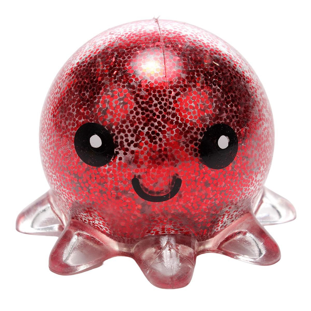 Мякиш Медуза со светом 6 см, 4 цвета микс, с-30506