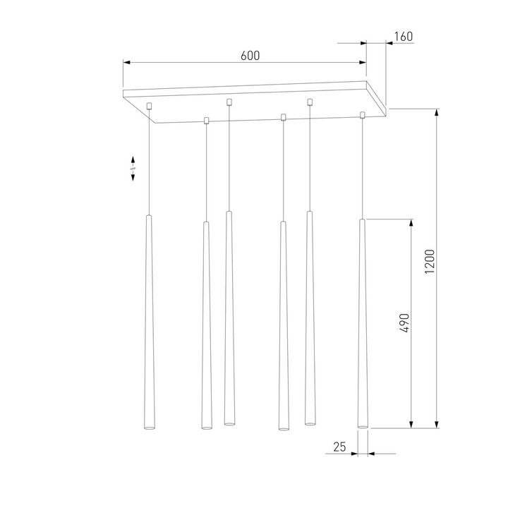 Подвесная люстра TK Lighting 6428 Piano White