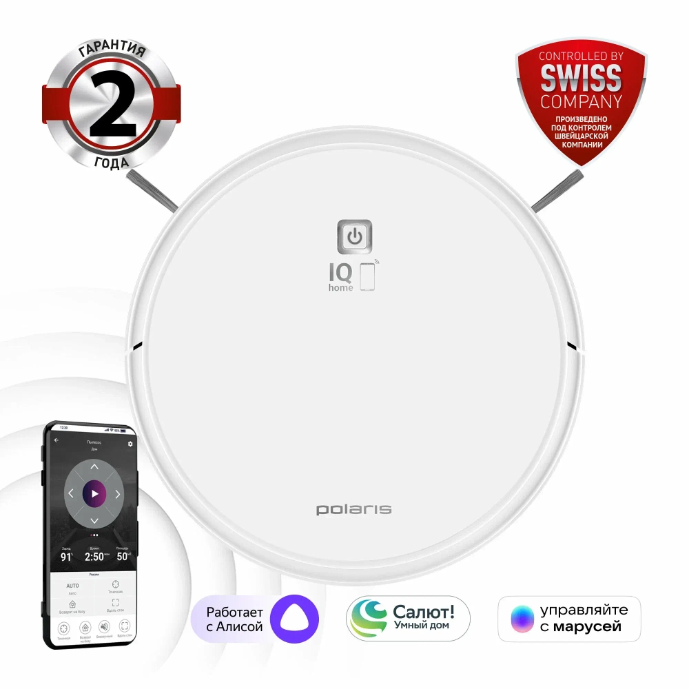 Робот-пылесос Polaris PVCR 1050 Wi-Fi IQ Home Aqua