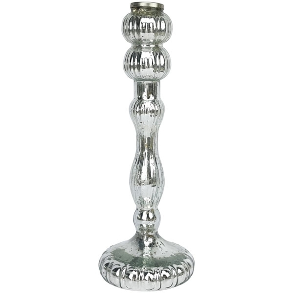 Подсвечник "Антик сильвер" 11,5x11,5x32см