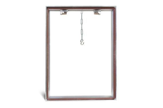 Люк под плитку нажимной Вектор 150х150 мм (ШxВ, 15х15 см) со съемной дверцей и уплотнителем, алюминиевый