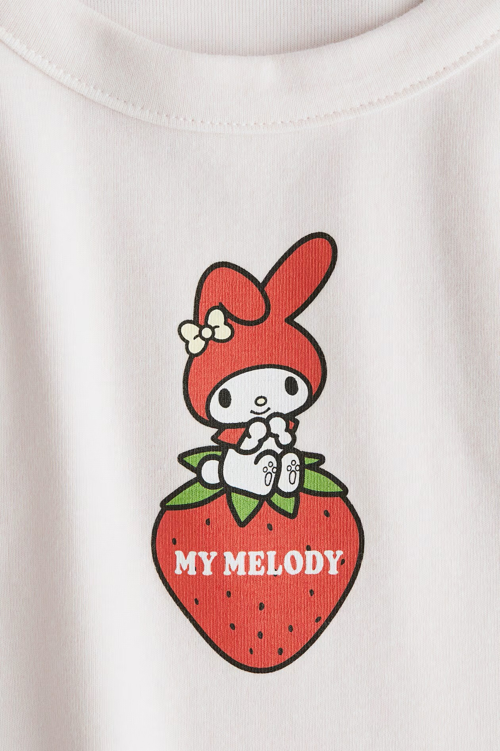 H&M Топ с принтом, светло-розовый