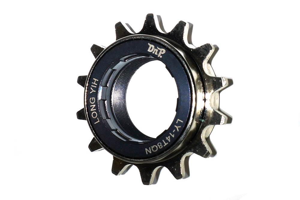 Трещотка BMX DNP LY-14T8QN, 1/2х1/8 14T, резьба M30х1, Cro-Mo, 30кликов, 8-шлицев, никелированная