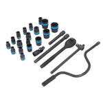 Набор ударных головок 1/2" 24 шт. с воротком / коловоротом / трещоткой под Гайковерт