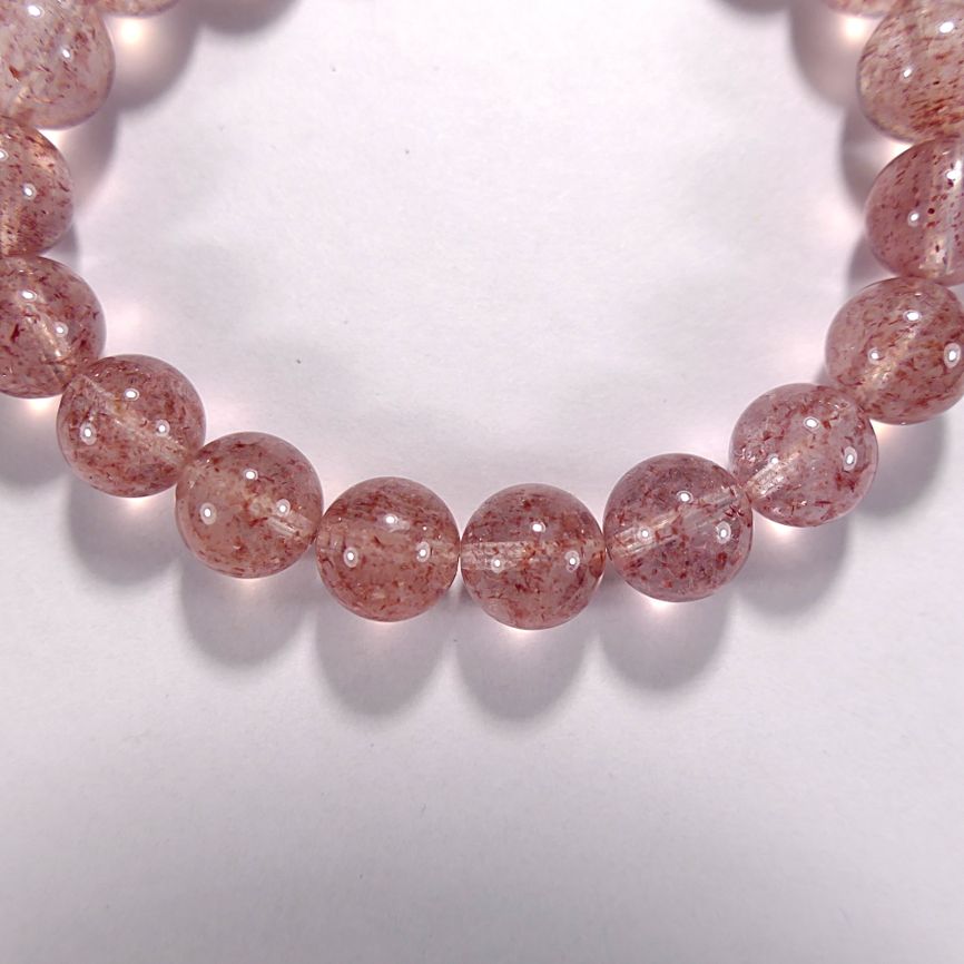 Бусина из лепидолита в кварце прозрачном, класс А, шар гладкий 10 мм