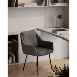 Стул Bergenson Bjorn Allar, экокожа, рогожка, серый