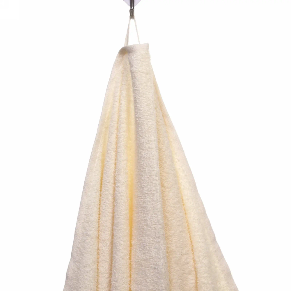 Полотенце махровое 70*140см «LUNA» цвет бежевый 01020 плотность 360гр/м2 с петелькой-подвесом