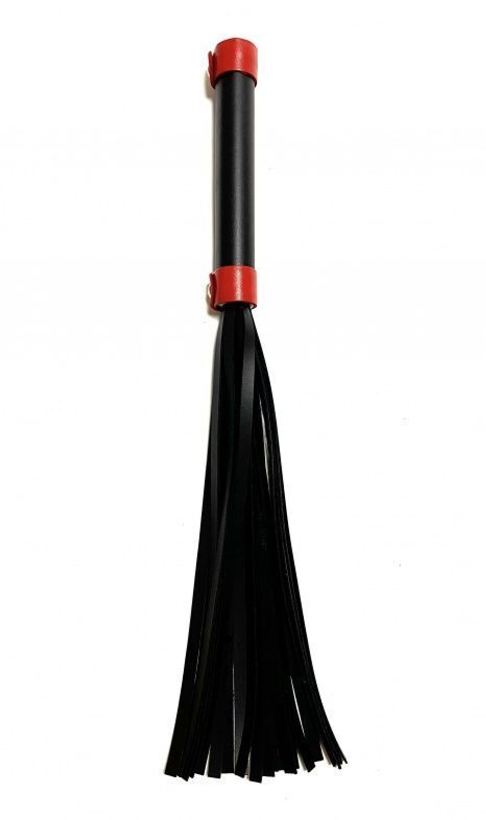 Черно-красная плеть из эко-кожи - 42 см. (Цвет: черный с красным)