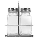Набор для специй 2х80 мл, CLASSIC, солонка + перечница на подставке, стекло/сталь, WEGLA (ВЕГЛА), 700227