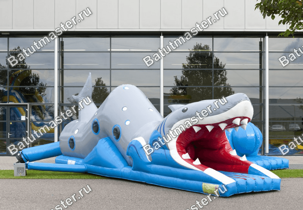 Коммерческий надувной батут "Тоннель акула"