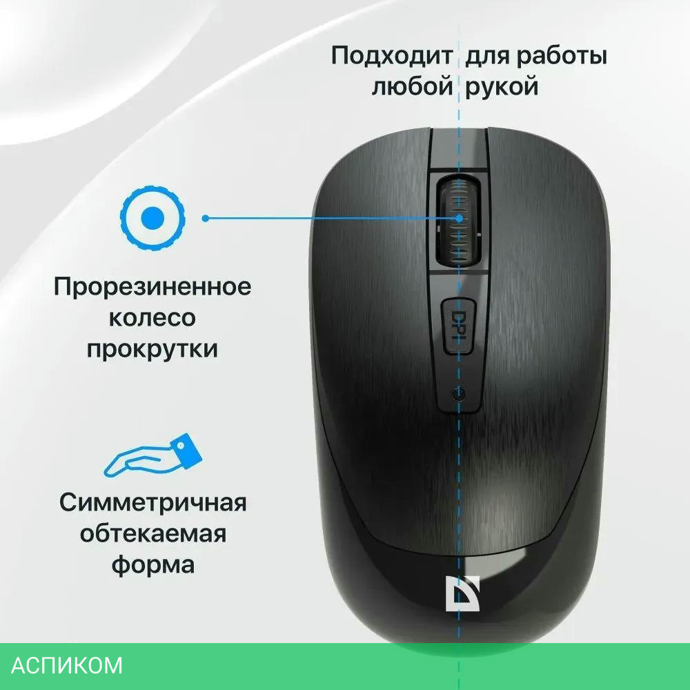 Мышь Defender Wave MM-995 черный (52995)