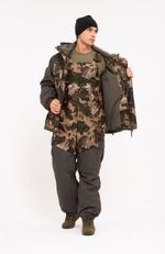 Зимний костюм для охоты и рыбалки ONERUS "Горный -15" (Алова/таслан , зеленый камо) Полукомбинезон