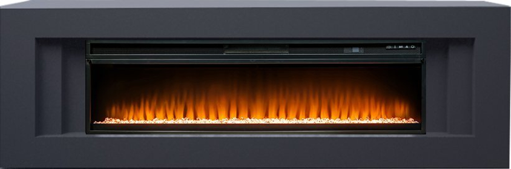 Каминокомплект Line 60 SFT (Разборный) - Серый графит с очагом Vision 60 LED
