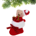 Фигурка «Медвежонок в башмачке» 12 см, Красный