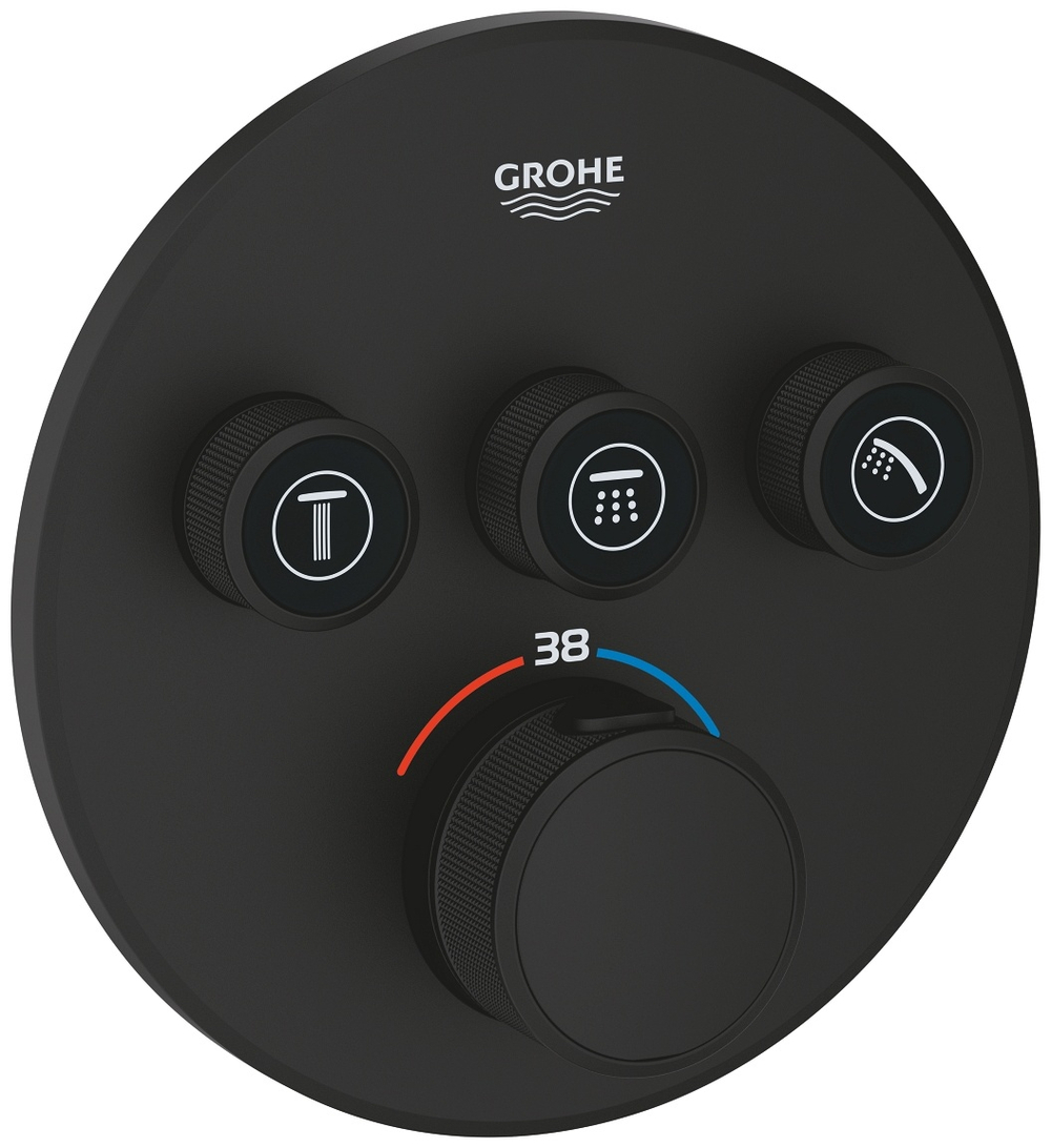 Набор для комплектации душа GROHE Grohtherm SmartControl: встраиваемый термостат, SmartBox, верхний душ, ручной душ, ограничитель расхода, фантомный ч