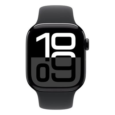 Часы Apple Watch Series 10 42mm Jet Black Aluminium Case, Sport Band (Black) S/M